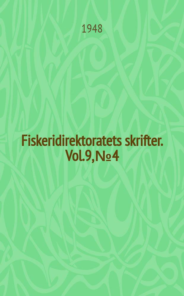 Fiskeridirektoratets skrifter. Vol.9, №4 : Some observations on the food of cod (Gadus callarias L.) of the O-ll group from deep water and the littoral zone in Northern Norway and from deep water at Spitzbergen