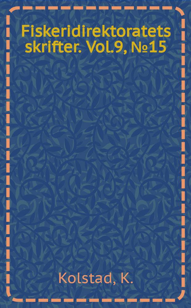 Fiskeridirektoratets skrifter. Vol.9, №15 : Omplantningene av danske r&oslash;dspetter (Pleuronectes plate sea) til Oslofjorden og Skagerak 1934 og 1936