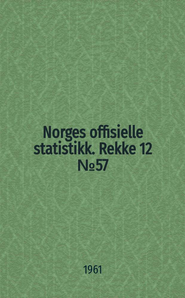 Norges offisielle statistikk. Rekke 12 №57 : Med oppgaver over bergverksdriften på Svalbard i året 1960
