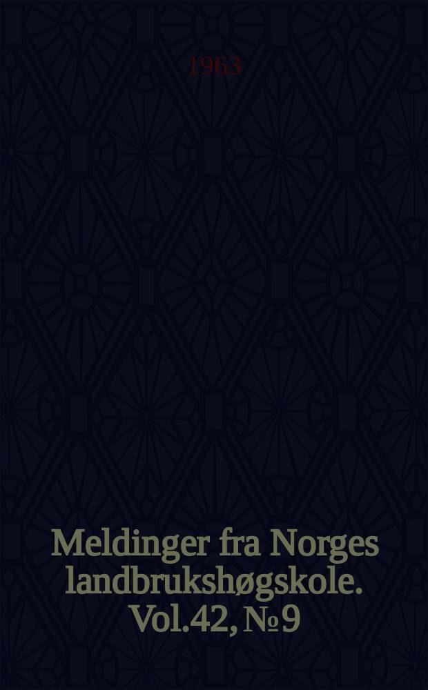 Meldinger fra Norges landbrukshøgskole. Vol.42, №9 : To what extent do boars affect the litter size