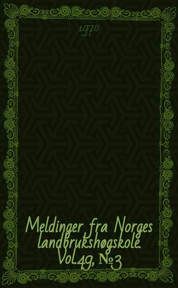 Meldinger fra Norges landbrukshøgskole. Vol.49, №3 : Virkningen av nitrogen, settepotetstørrelse og setteavstand på avlinga av tidlig poteter
