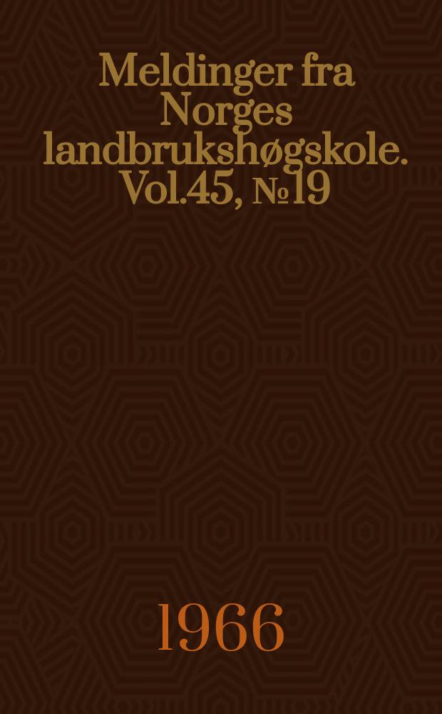 Meldinger fra Norges landbrukshøgskole. Vol.45, №19 : Reinavl og kryssing med merino og columbia