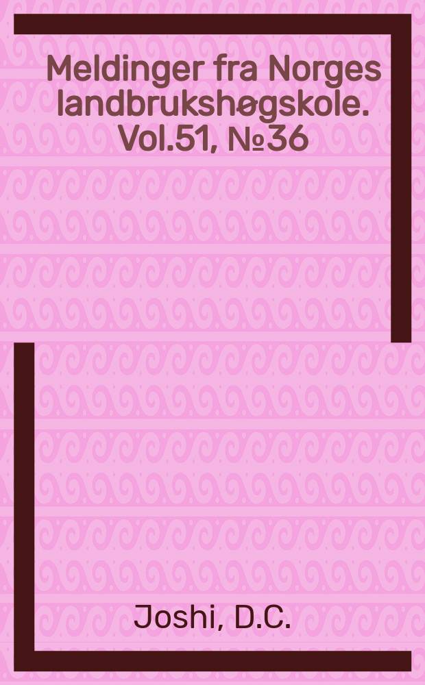 Meldinger fra Norges landbrukshøgskole. Vol.51, №36 : Evaluation of energy in early and late