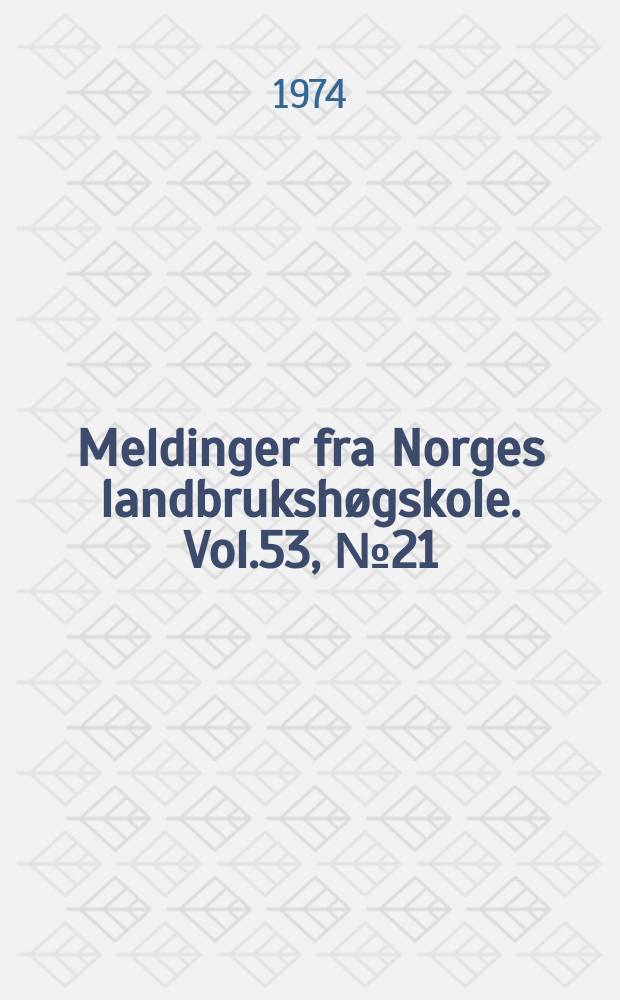 Meldinger fra Norges landbrukshøgskole. Vol.53, №21 : The competition between swedes or carrots ...