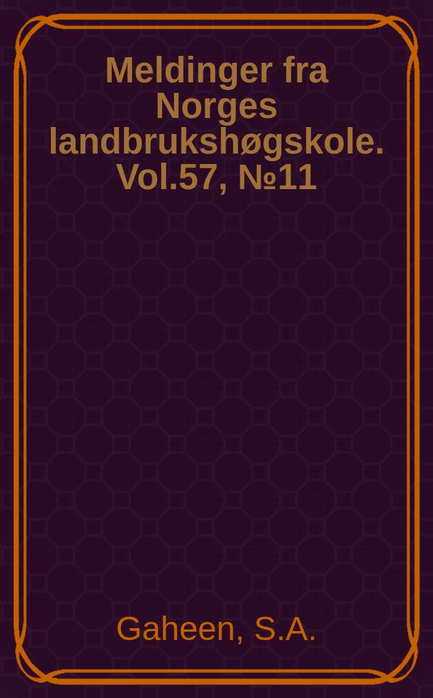 Meldinger fra Norges landbrukshøgskole. Vol.57, №11 : Long term effects of tractor...