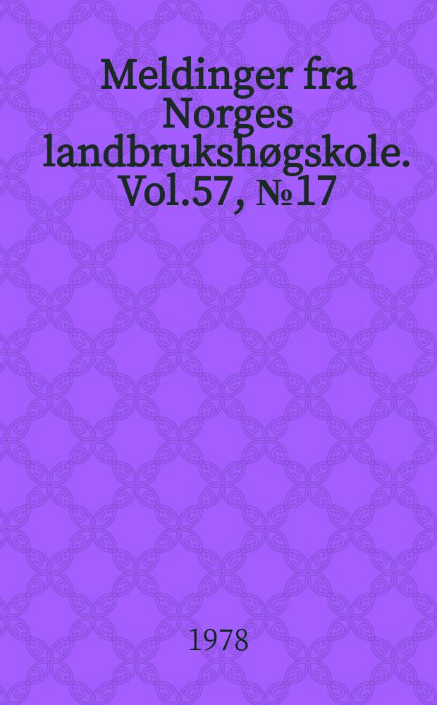 Meldinger fra Norges landbrukshøgskole. Vol.57, №17 : Fysiske for hold i ulike voksemedia