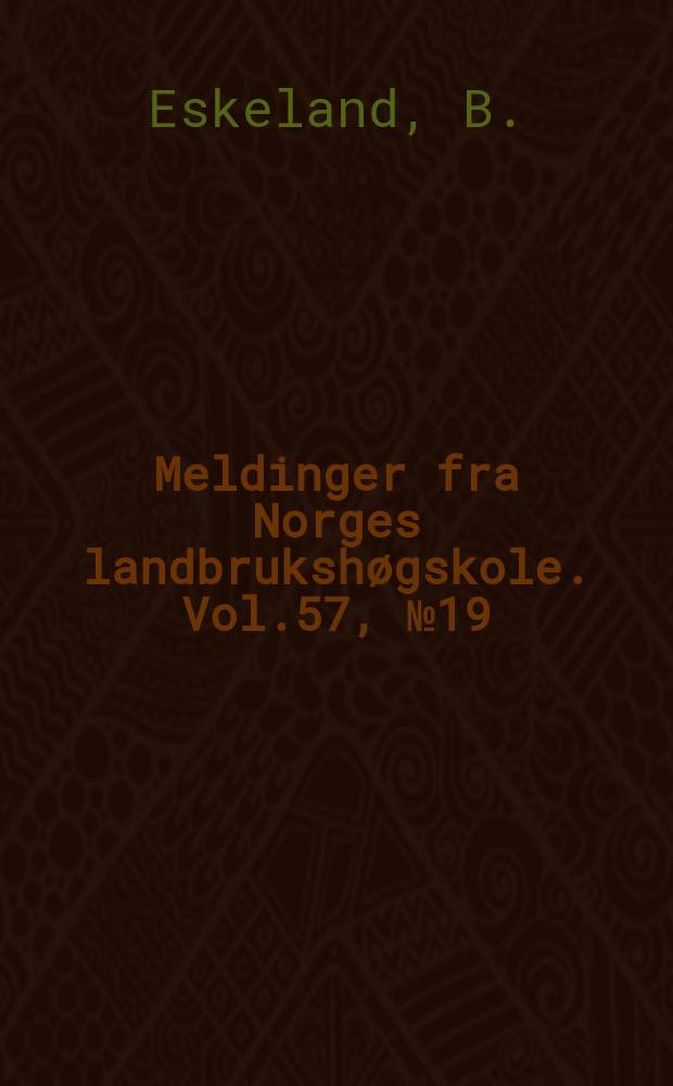 Meldinger fra Norges landbrukshøgskole. Vol.57, №19 : Effect of vitamin K in oxytative processes of chick liver mitochondriá