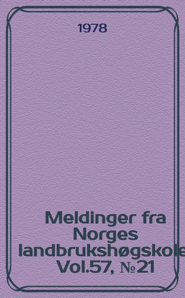 Meldinger fra Norges landbruksh&oslash;gskole. Vol.57, №21 : Effekter av utbyggingstiltak og manglende rekruttering ...