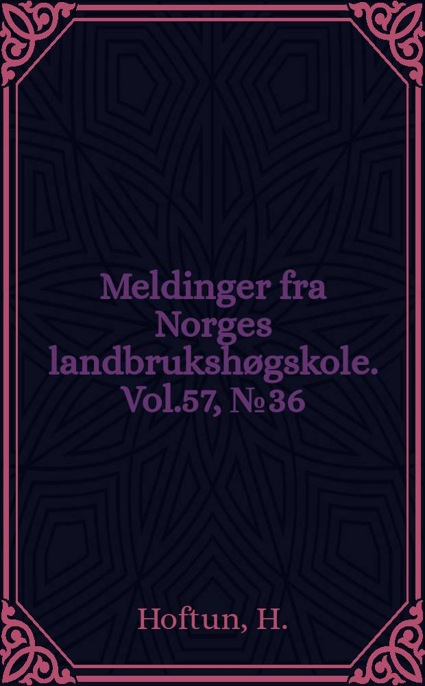 Meldinger fra Norges landbrukshøgskole. Vol.57, №36 : Lagring av purre