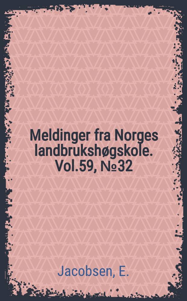 Meldinger fra Norges landbrukshøgskole. Vol.59, №32 : The ability of reindeer (Rangifer...)