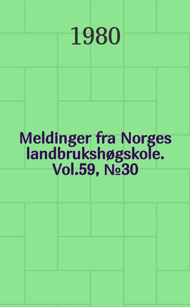 Meldinger fra Norges landbrukshøgskole. Vol.59, №30 : Kvalitetsproduksjon av Mandelpotet...