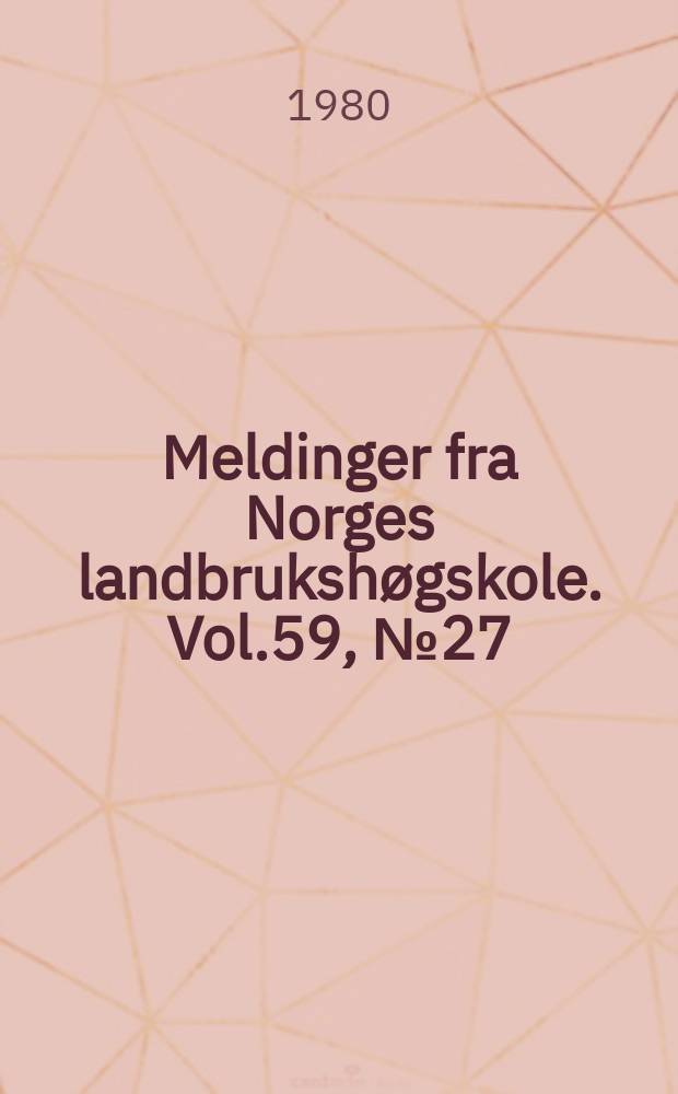 Meldinger fra Norges landbrukshøgskole. Vol.59, №27 : Halm våtlutet og nøytralisert etter Boliden...