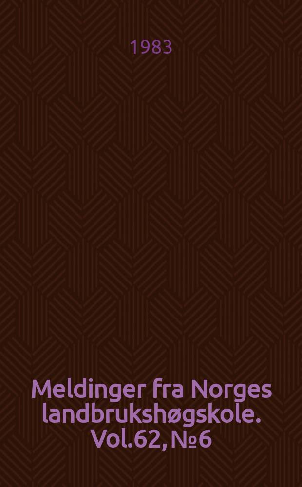 Meldinger fra Norges landbrukshøgskole. Vol.62, №6 : Lipid constituents of the moss...