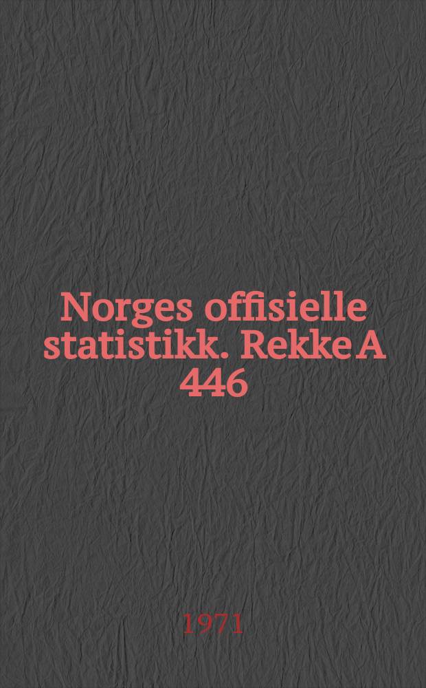 Norges offisielle statistikk. [Rekke A] 446 : Jordbruksteljinga 1969