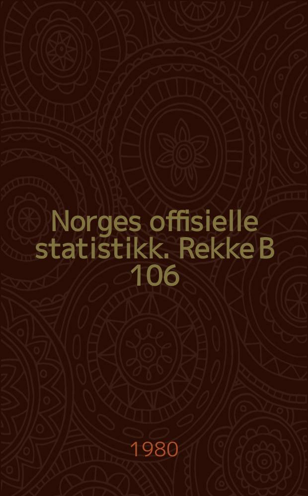 Norges offisielle statistikk. [Rekke B] 106 : Norges f&oslash;rste folketelling 1769