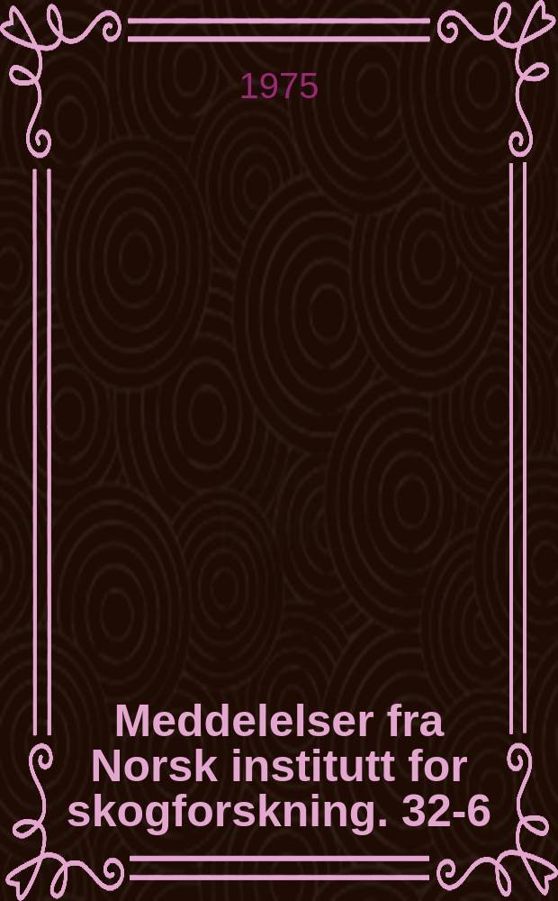 Meddelelser fra Norsk institutt for skogforskning. 32-6 : Kjemisk analyseprogram ved Norsk institutt for skogforskning