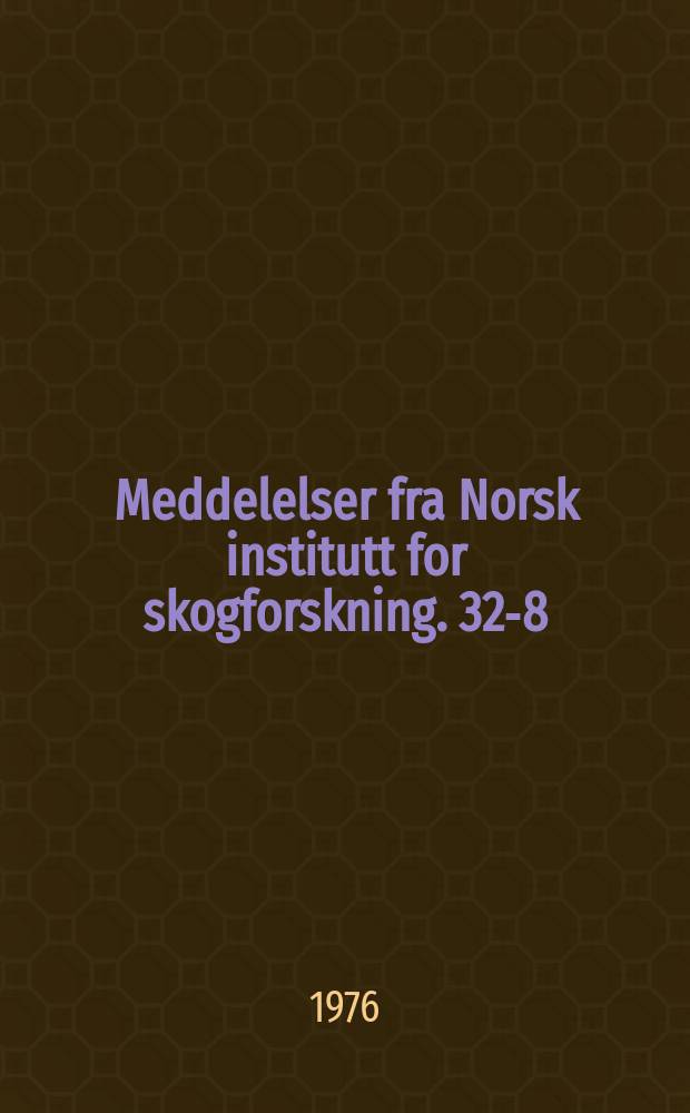 Meddelelser fra Norsk institutt for skogforskning. 32-8 : Vinterstyrke hos gran
