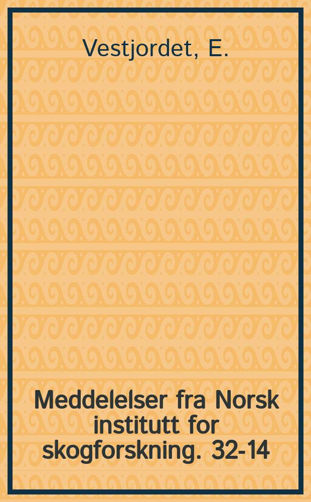 Meddelelser fra Norsk institutt for skogforskning. 32-14 : Diameterspredning hos gran i hellinger