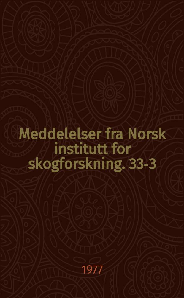 Meddelelser fra Norsk institutt for skogforskning. 33-3 : Bruk av barkepellets ved skogplanting
