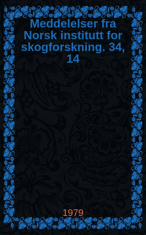 Meddelelser fra Norsk institutt for skogforskning. 34, 14 : Composting of bark