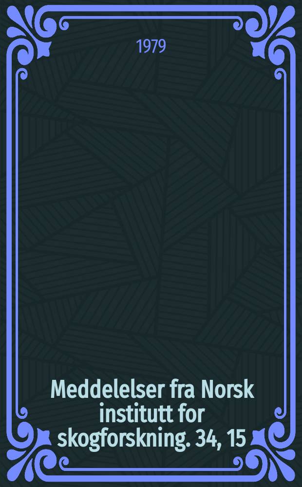 Meddelelser fra Norsk institutt for skogforskning. 34, 15 : Composting of bark