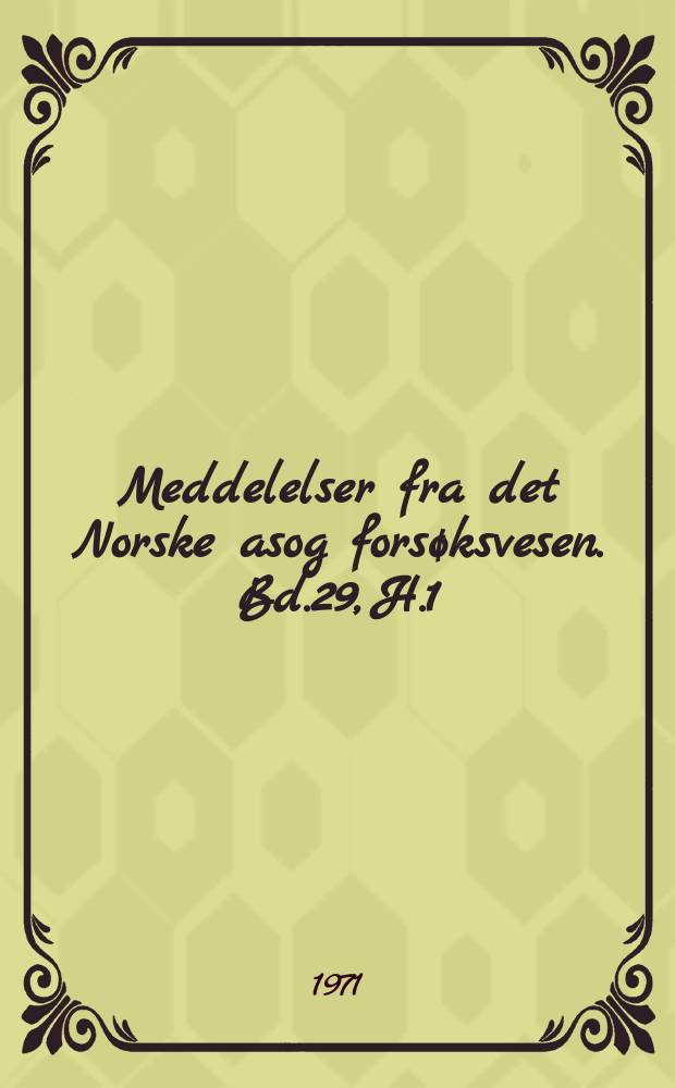 Meddelelser fra det Norske asog forsøksvesen. Bd.29, H.1(110) : Arvelig variasjon i fjelledelgran (Abies lasiocarpa (Hook) Nutt.). A summary of studies on genetic variation in forest trees grown in Scandinavia with special reference to the adaptation problem