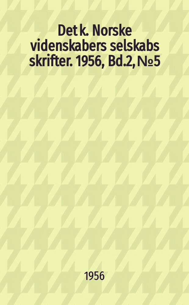 Det k. Norske videnskabers selskabs skrifter. 1956, Bd.2, №5 : Contribution to the theory of the aluminium electrolysis