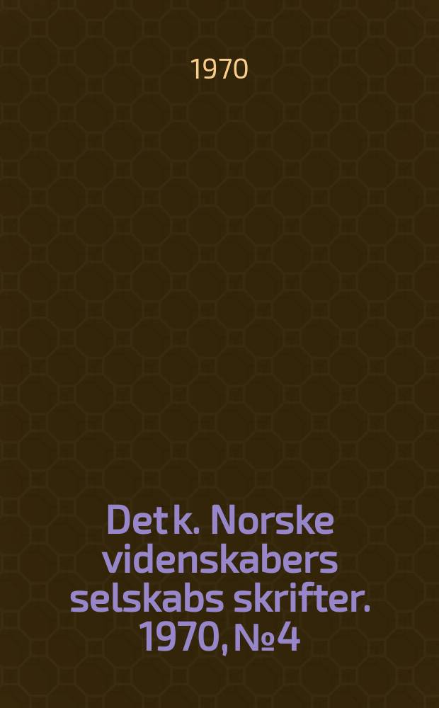 Det k. Norske videnskabers selskabs skrifter. 1970, №4 : Emergence of Paramuricea placomus (L.) and Primnoa resedaeformis (Gunn.) in the inner part of Trondheimsfjord (west coast of Norway)
