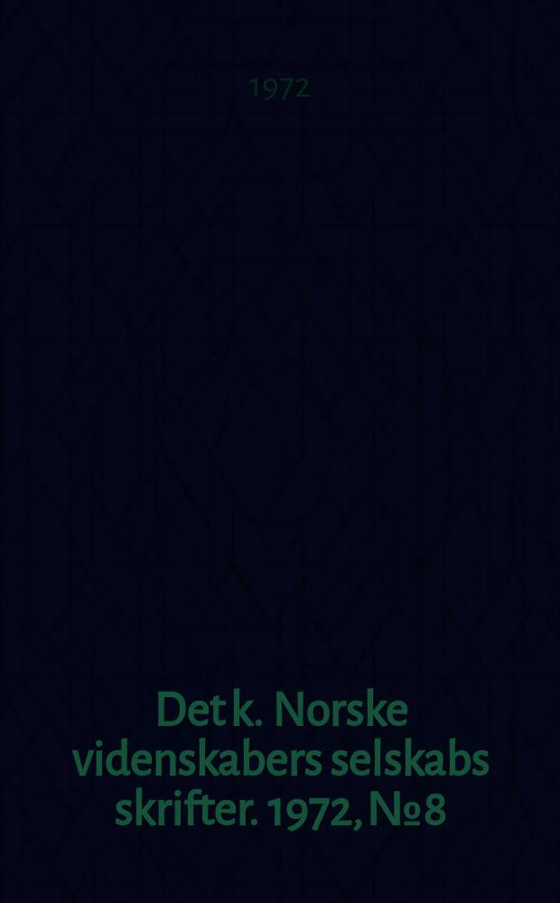 Det k. Norske videnskabers selskabs skrifter. 1972, №8 : Lattice vibrations in CaF₂ - type crystal