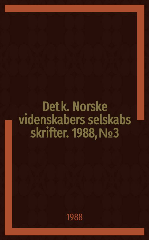 Det k. Norske videnskabers selskabs skrifter. 1988, №3 : Das "Ich denke" und Kants transzendentale ...