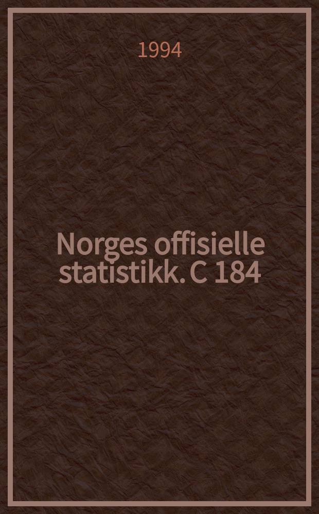 Norges offisielle statistikk. C 184 : (Folkemengd)