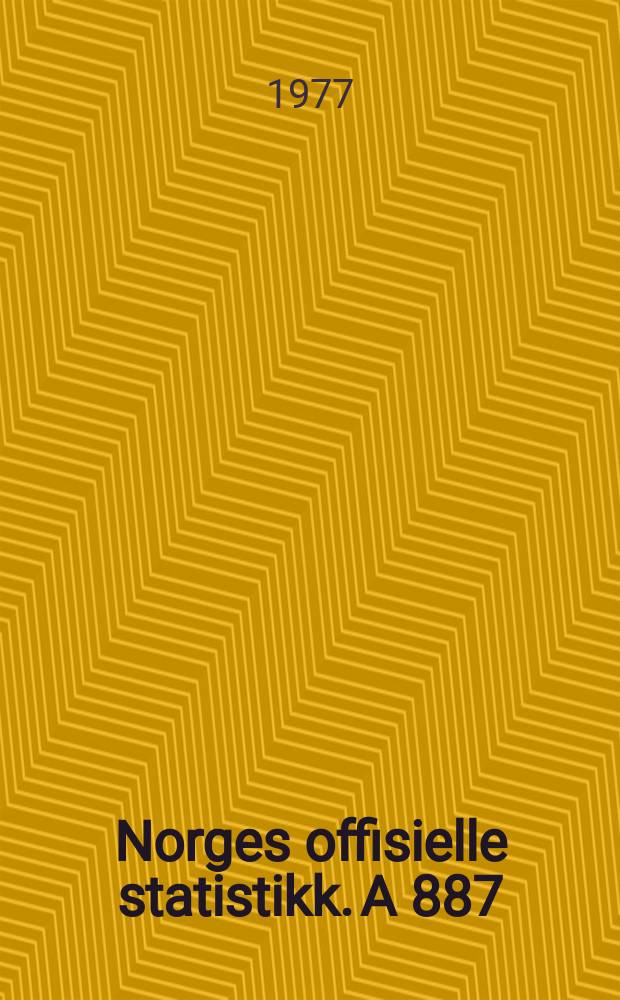 Norges offisielle statistikk. A 887