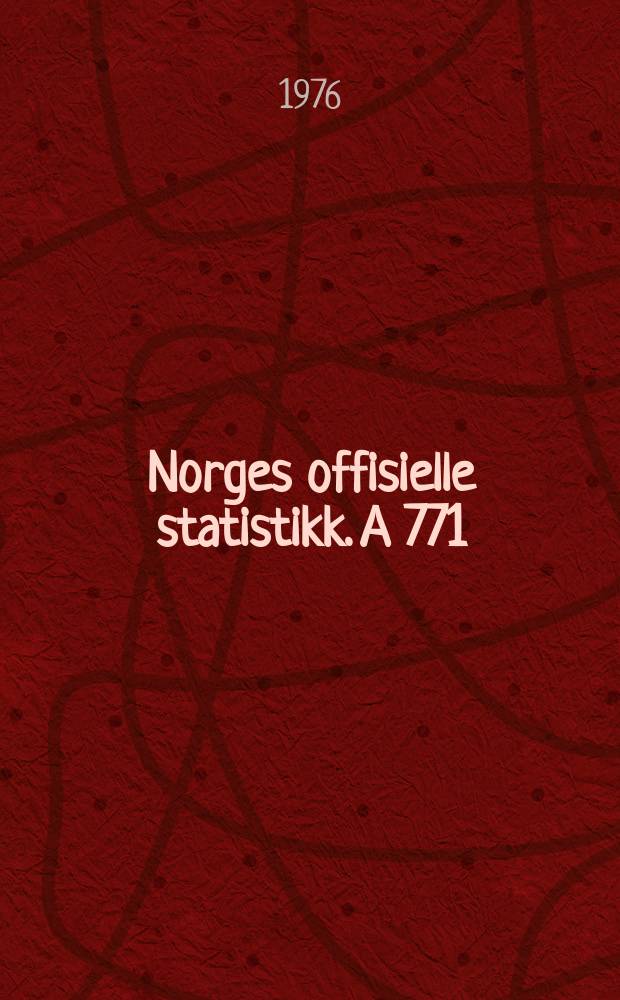 Norges offisielle statistikk. A 771 : Finnmark