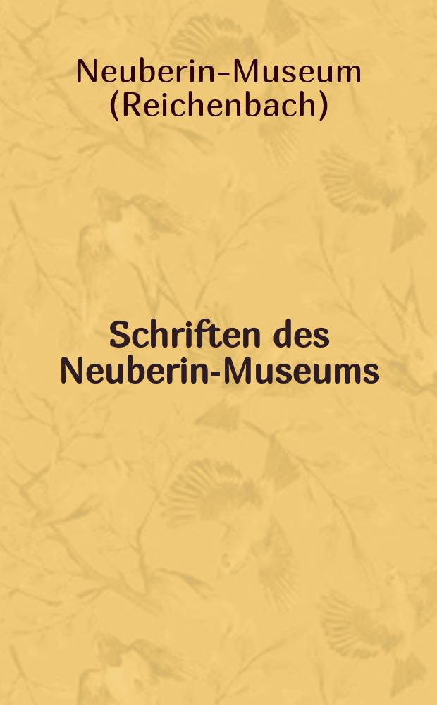 Schriften des Neuberin-Museums