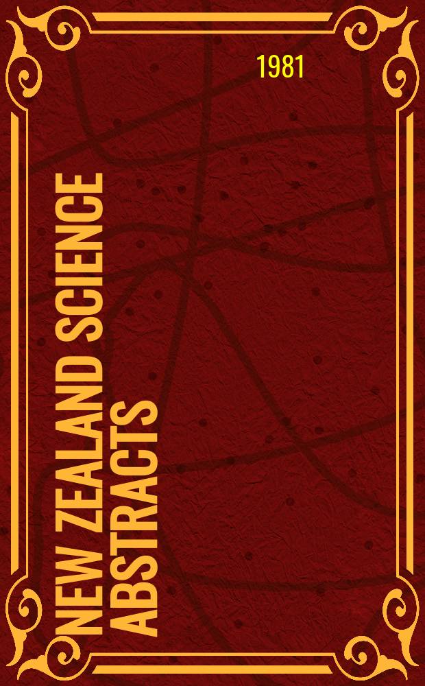 New Zealand science abstracts