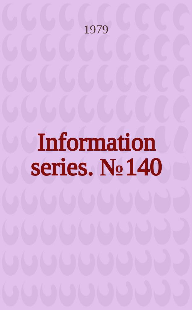 Information series. №140 : Seismological observatory bulletin