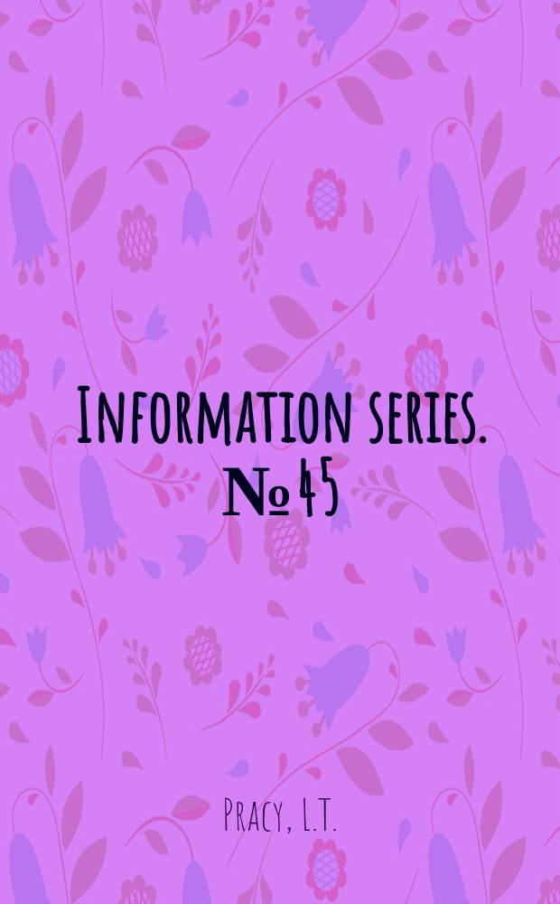Information series. №45 : Introduction and liberation of the opossum (Trichosurus vilpecula) into New Zealand