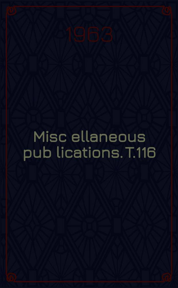 Misc[ellaneous] pub[lications]. [T.]116 : A guide to making simple weather observations