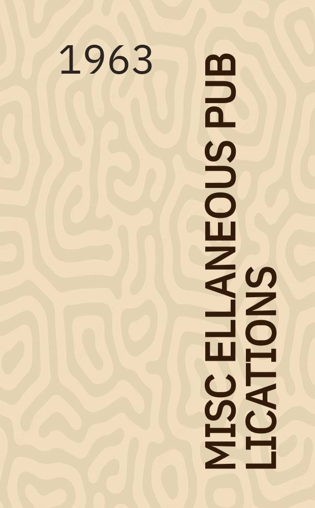 Misc[ellaneous] pub[lications] : The frequency of high intensity rainfalls in New Zealand