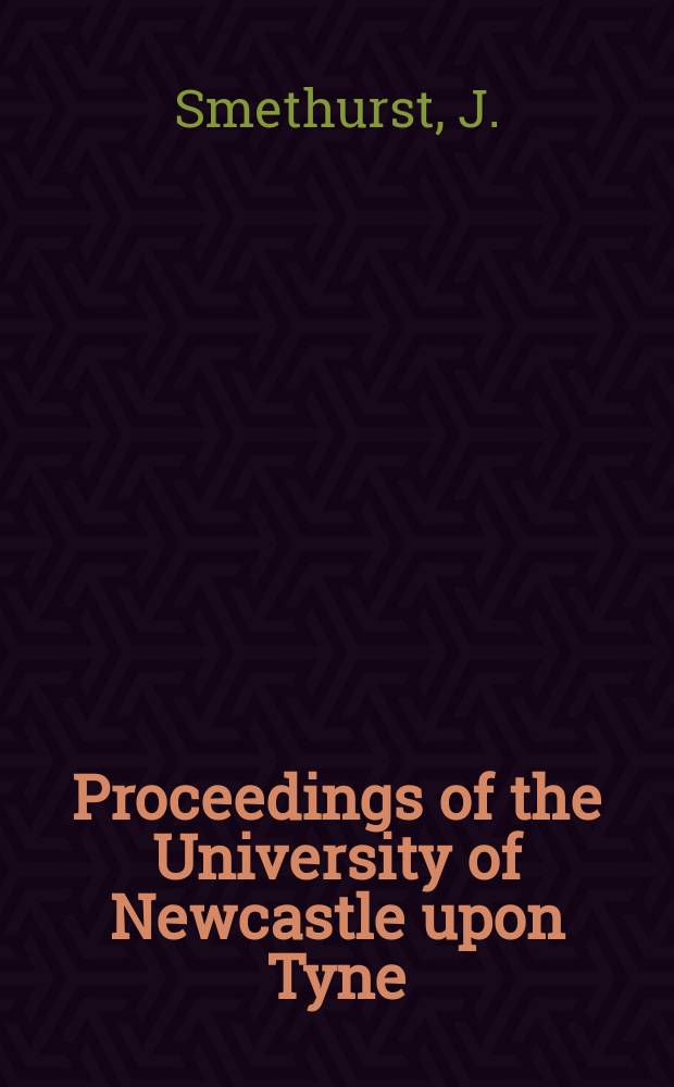 Proceedings of the University of Newcastle upon Tyne : Philosophical society. Vol.1, №6 : The measurement of car carbonate palaeotemperatures