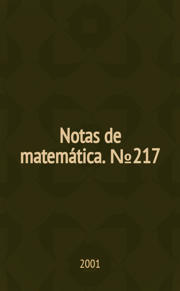 Notas de matemática. №217 : Existence and stability of bounded solutions for a nonlinear...