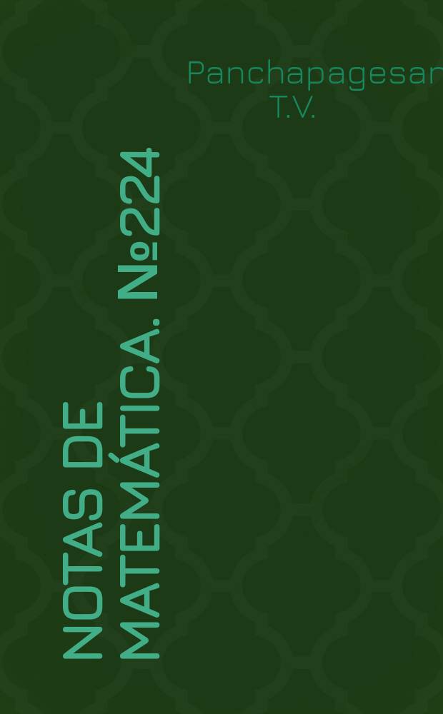 Notas de matem&aacute;tica. №224 : The Bartley - Dunford - Schwartz integral