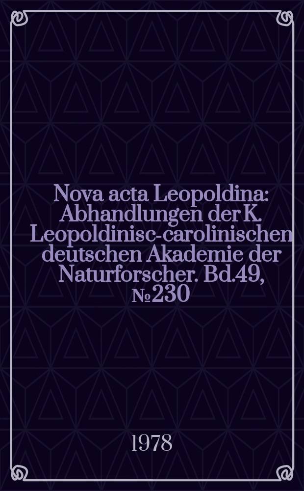 Nova acta Leopoldina : Abhandlungen der K. Leopoldinisch- carolinischen deutschen Akademie der Naturforscher. Bd.49, №230 : Quantentheorie elementarer
