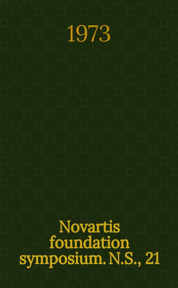 Novartis foundation symposium. N.S., 21 : Medical research systems in Europe