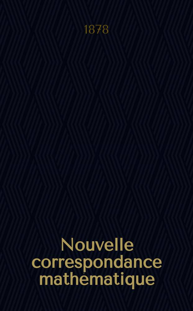 Nouvelle correspondance mathématique