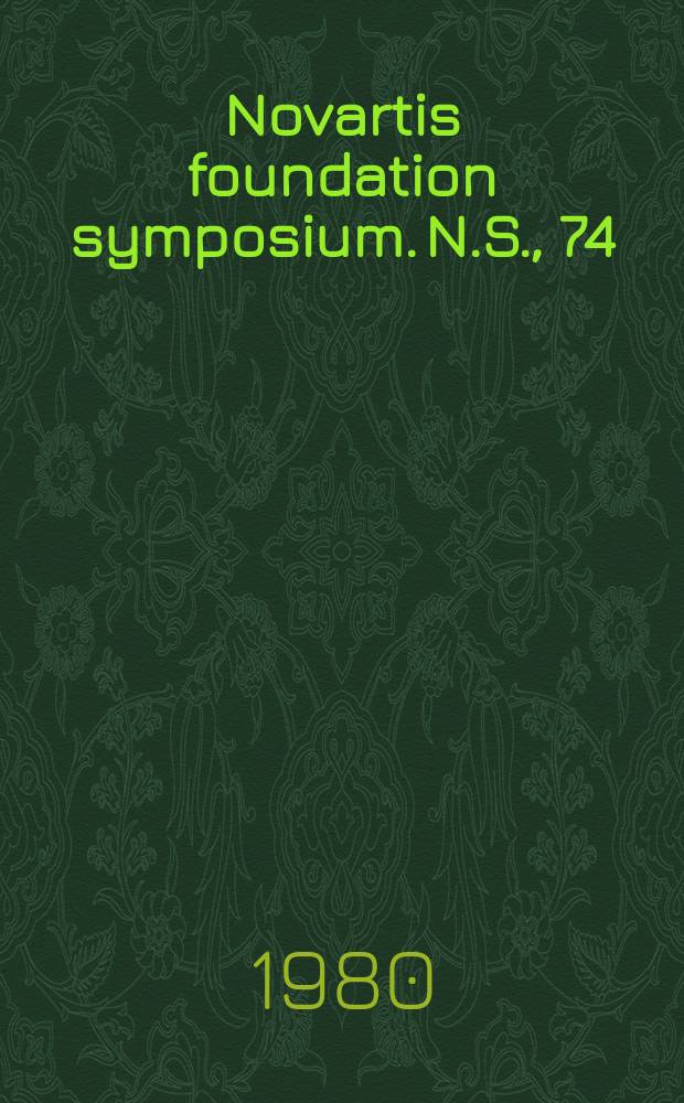 Novartis foundation symposium. N.S., 74 : Drug concentrations in neuropsychiatry