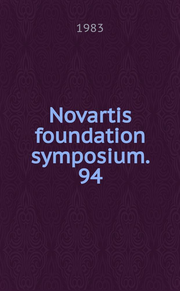 Novartis foundation symposium. 94 : Malaria and the red cell