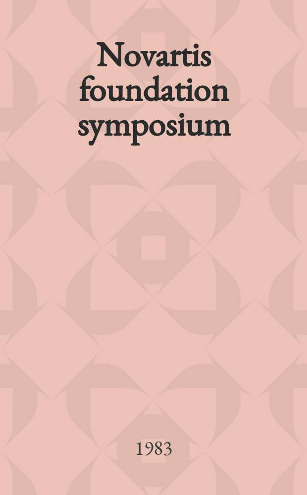 Novartis foundation symposium : Biology of vitamin E