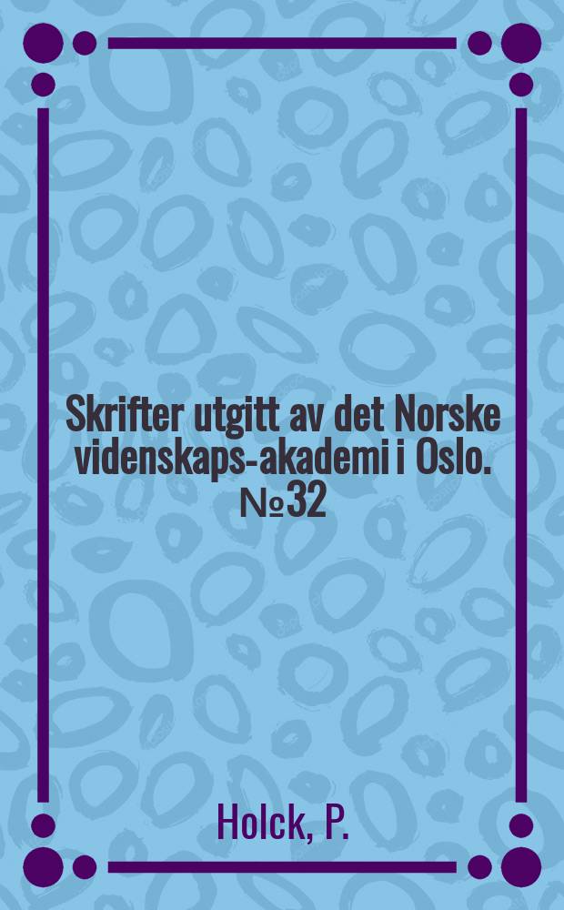 Skrifter utgitt av det Norske videnskaps-akademi i Oslo. №32 : Skjelettmaterialet fra Alstahaug kirke, Helgeland
