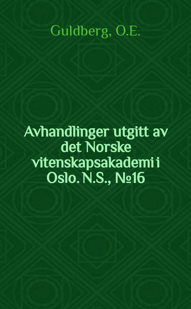 Avhandlinger utgitt av det Norske vitenskapsakademi i Oslo. N.S., №16 : Topical anaesthesia of the tympanic membrane